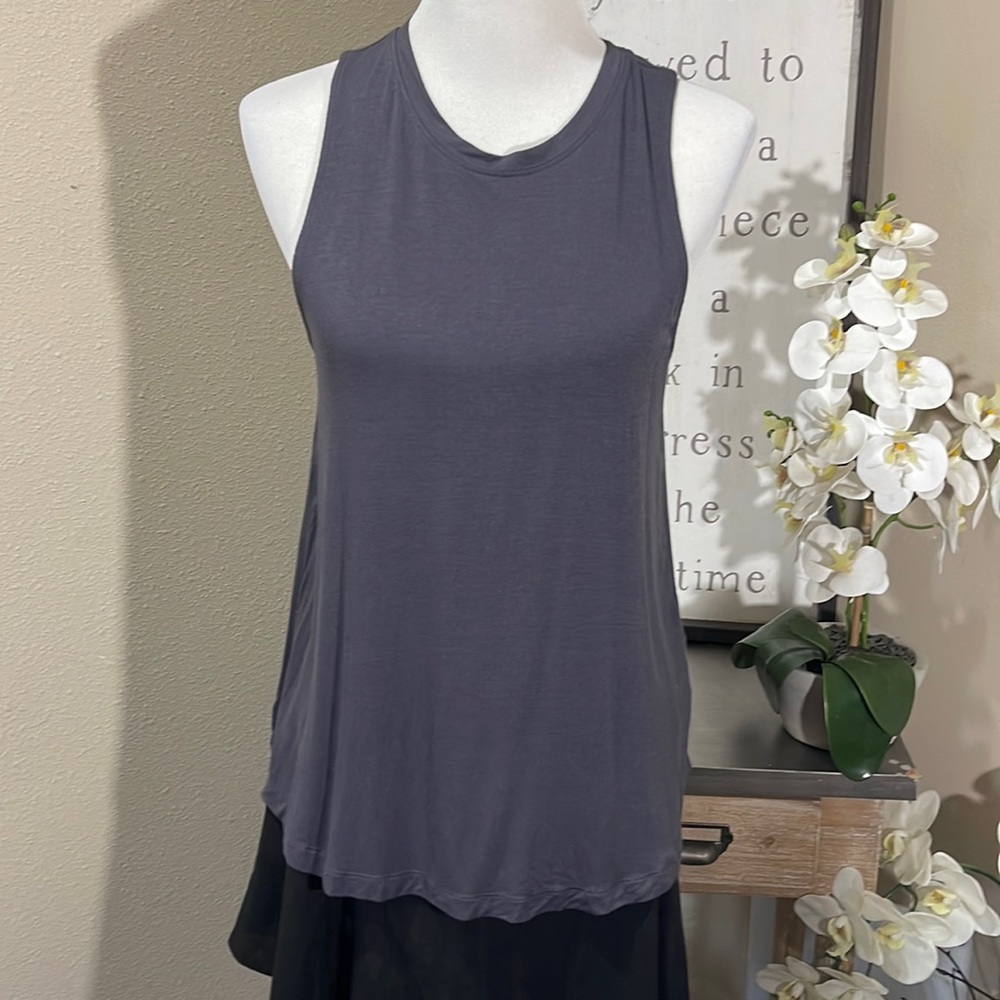 Gray Sleeveless Tank Top